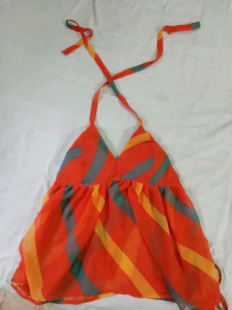 Striped Halter Top