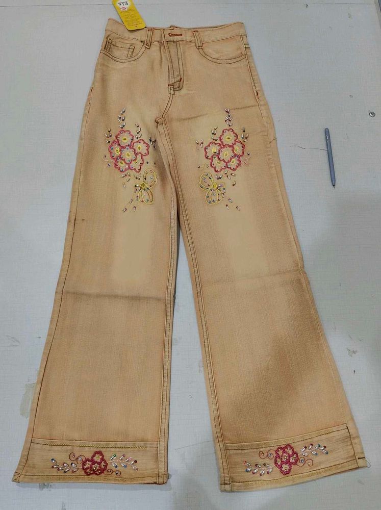 Vintage Y2K Peach Tan Flared Jeans