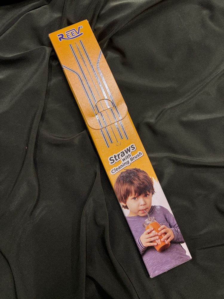 Reusable Metal Straws with Cleaning Brush