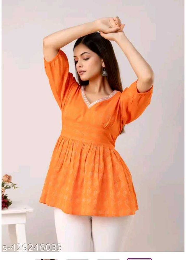 Orange Kurti Top