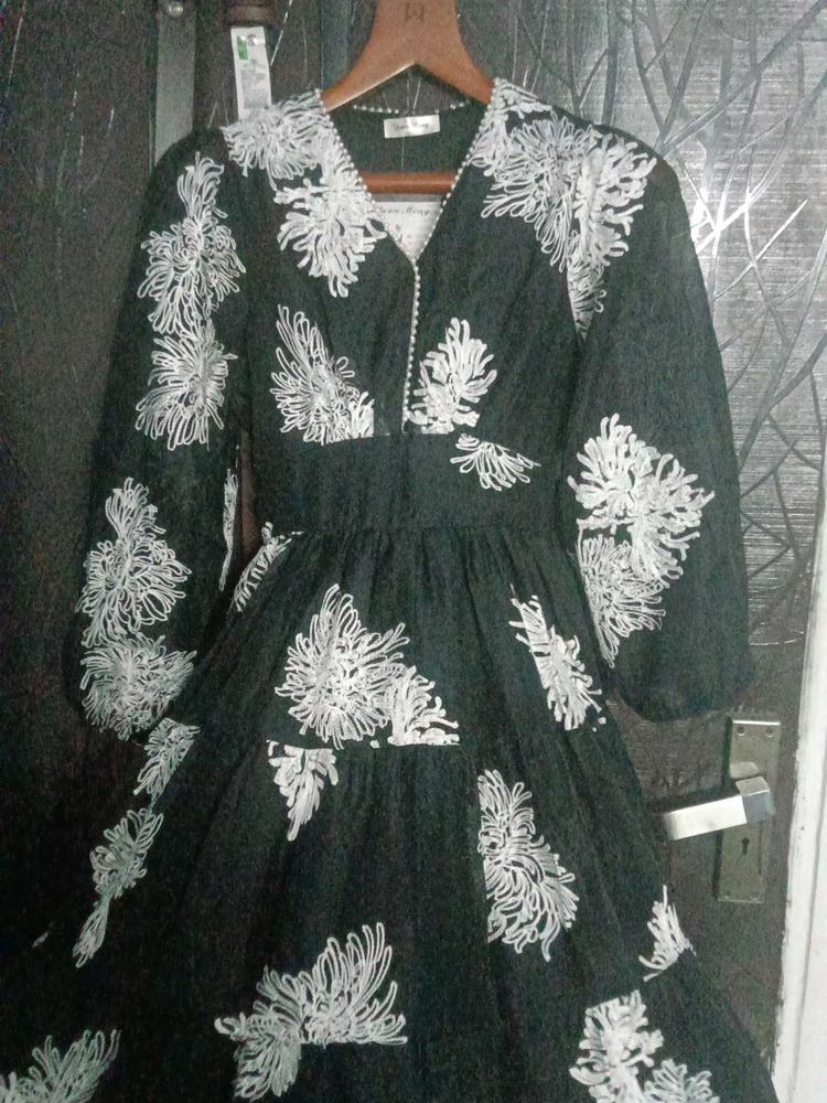 #Stylish Chic Black Floral Maxi Dress