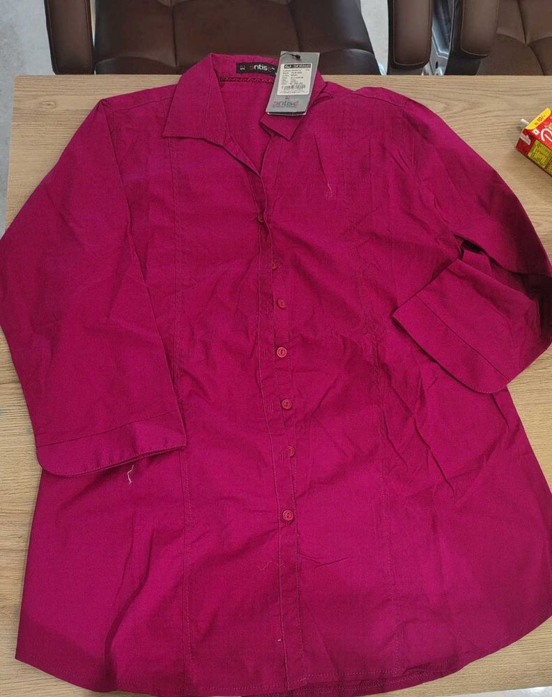 Stylish Pink Button-Down Shirt