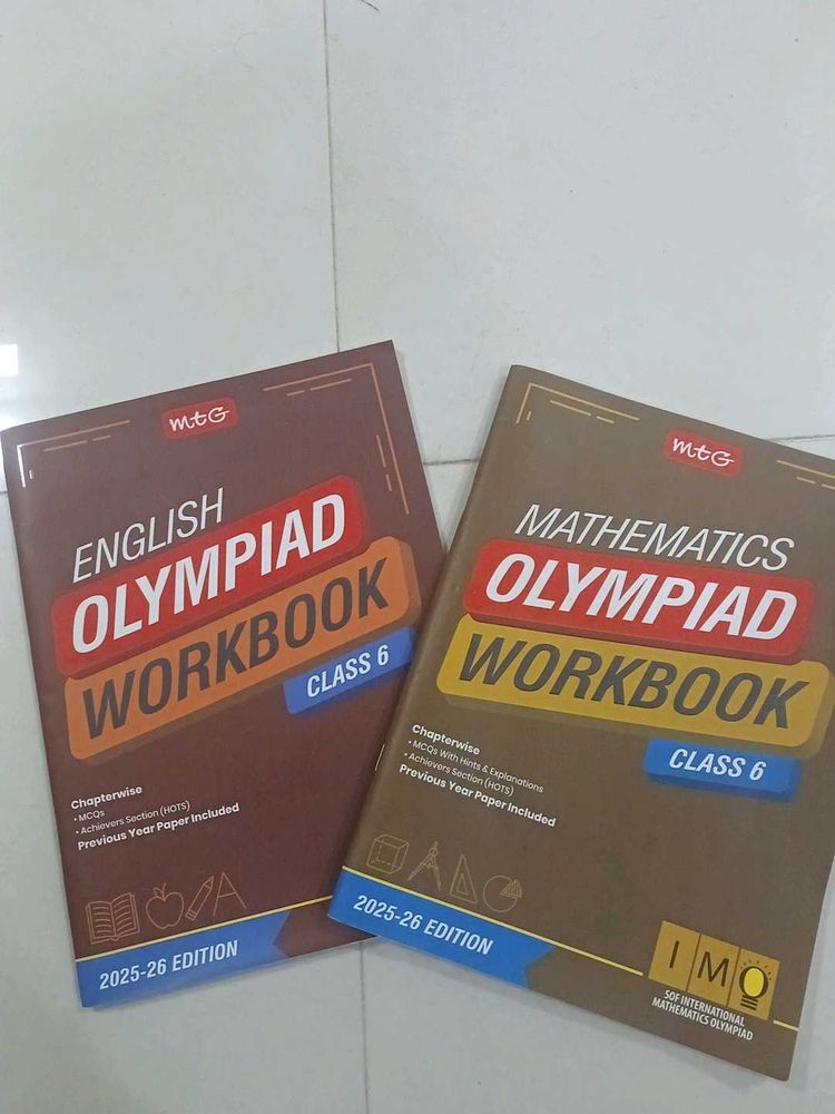 English &amp; Math Olympiad Workbooks - Class 6