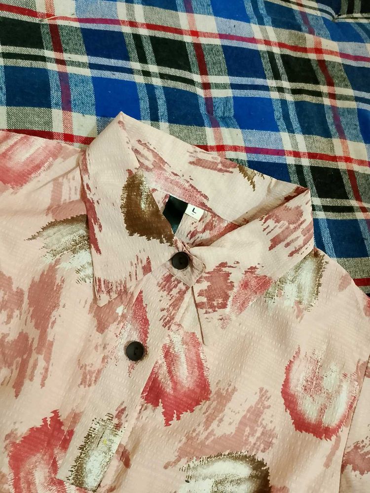 Stylish Pink Abstract Print top