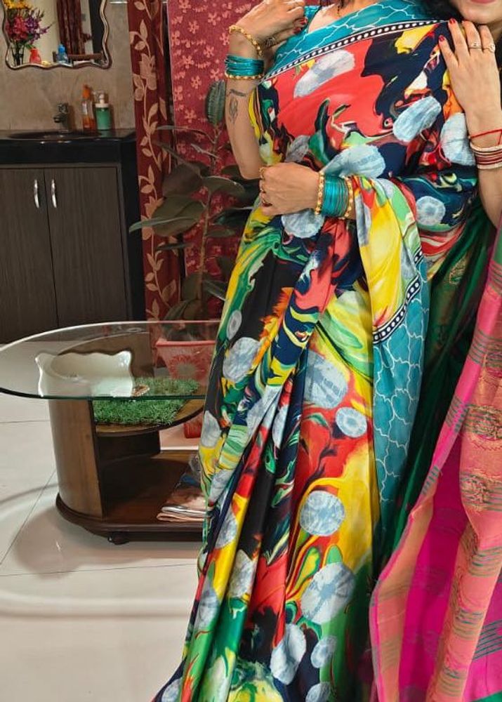 garden vareli saree without blouse
