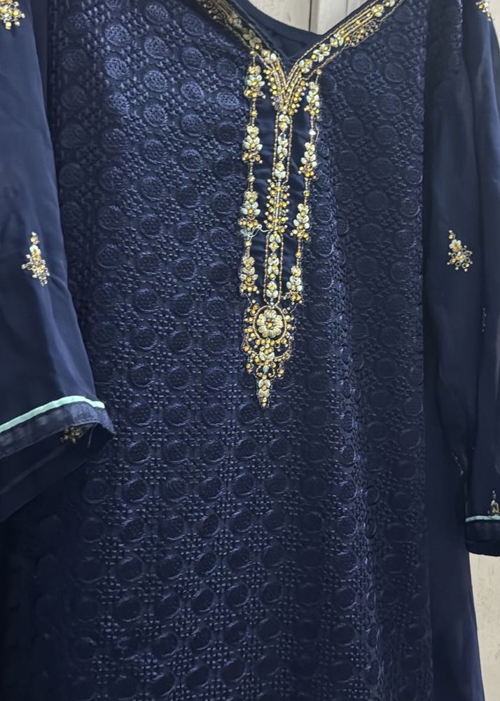 Elegant Navy Kurta Set