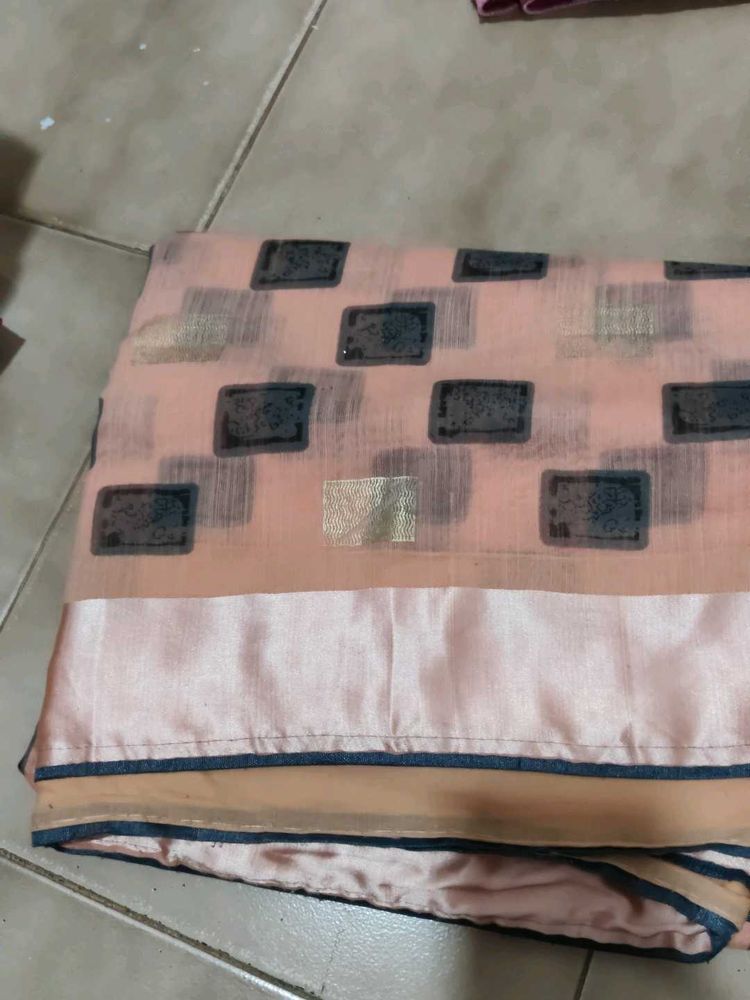 Elegant Saree with Block Print