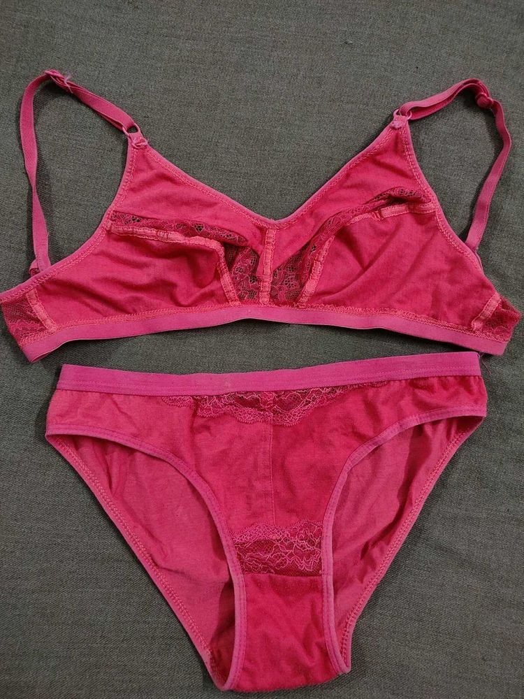 women's pink sexy bra &amp; penties