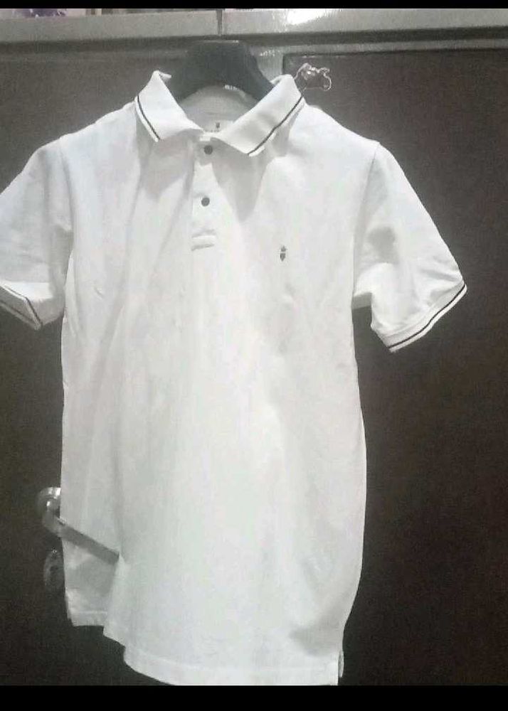 Men's White Polo T-Shirt