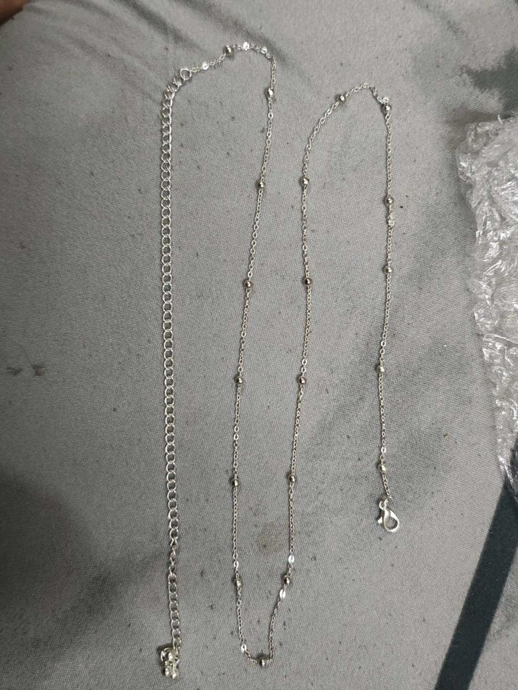 Elegant Silver  waist chainwith Beads
