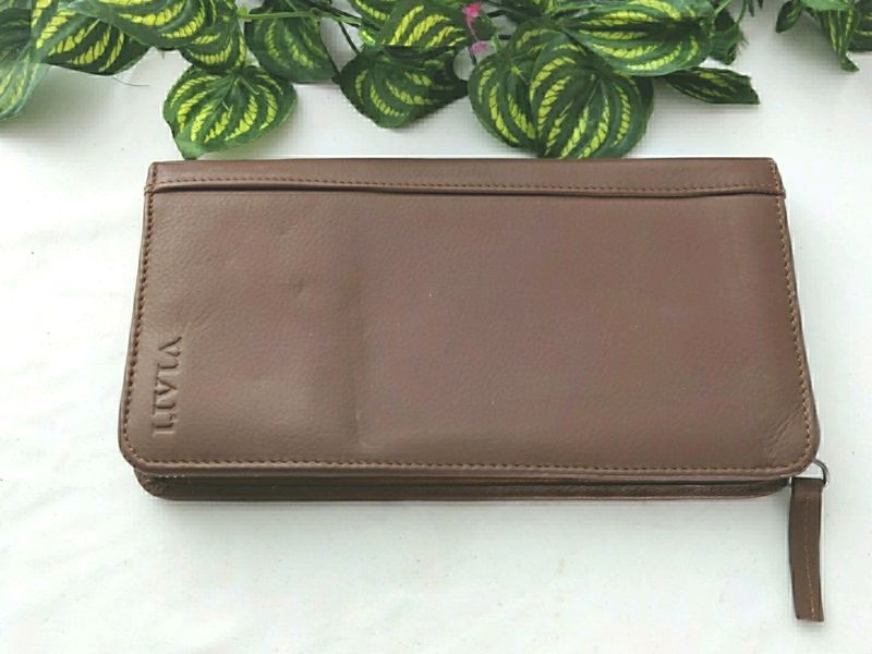 Livia Brown Plain Wallet (Women)