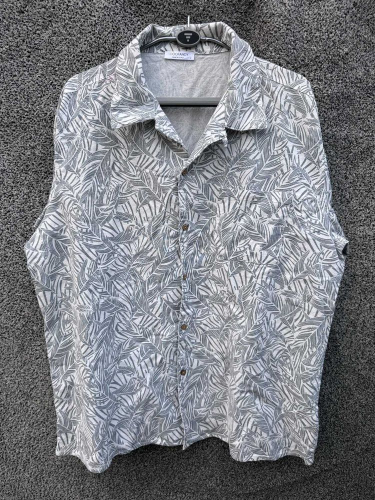 Pull&amp;Bear Leaf Print Casual Shirt