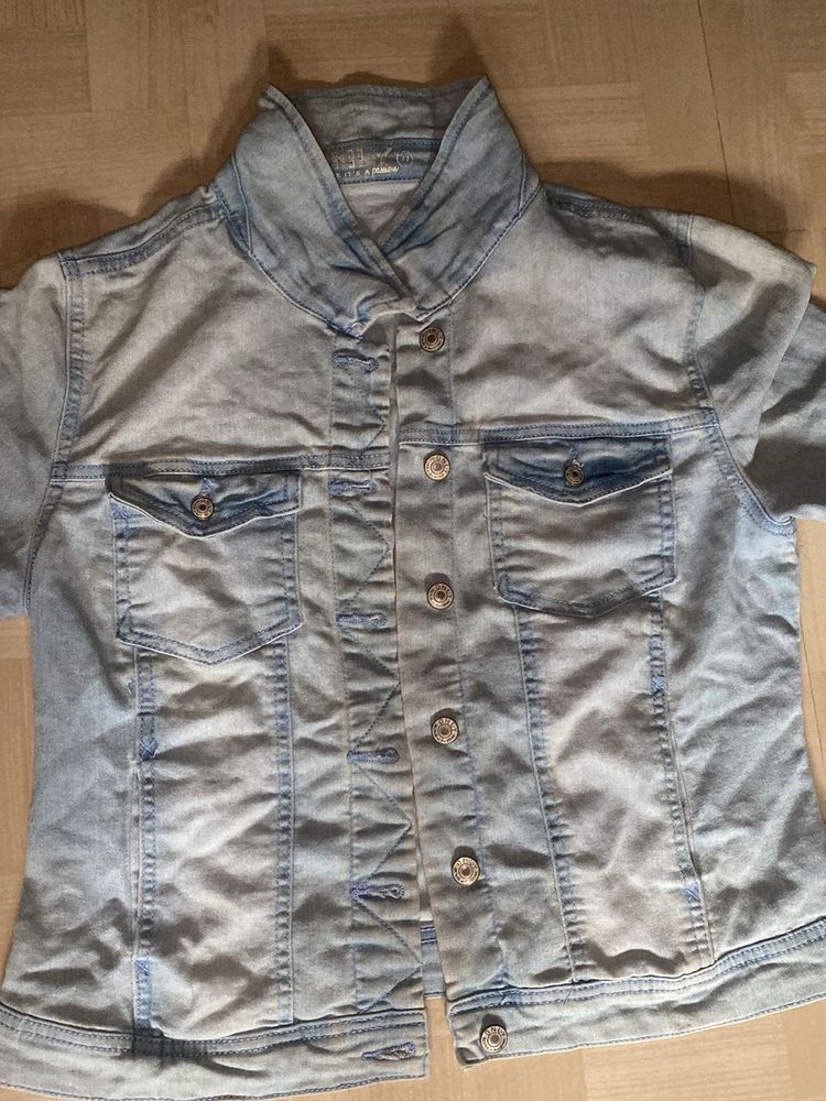 Light Wash Denim Jacket free size