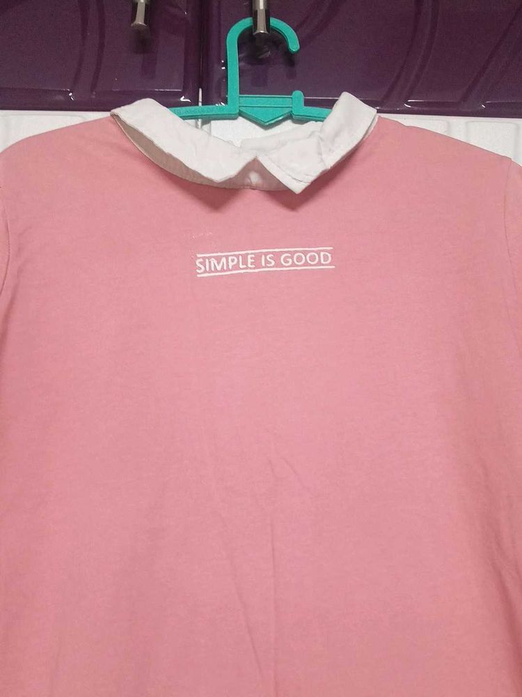 Cute Pink "Simple Is Good" Top