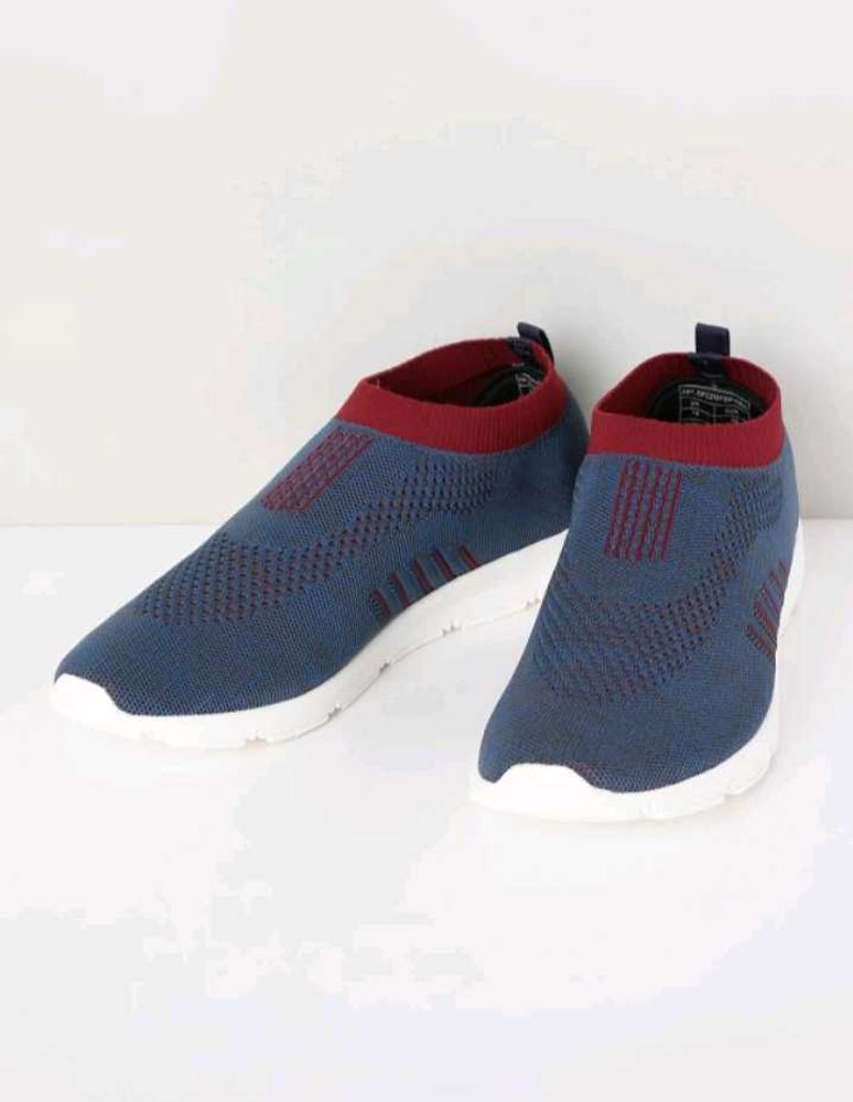 Stylish Blue Slip-On Sneakers