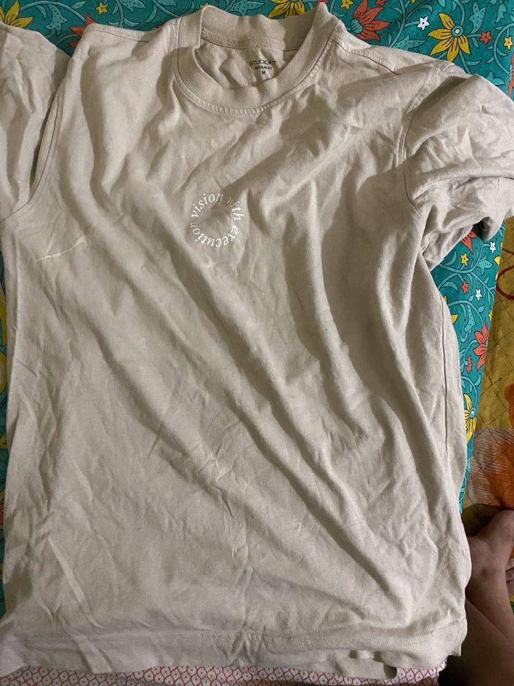 Classic Beige Graphic T-Shirt