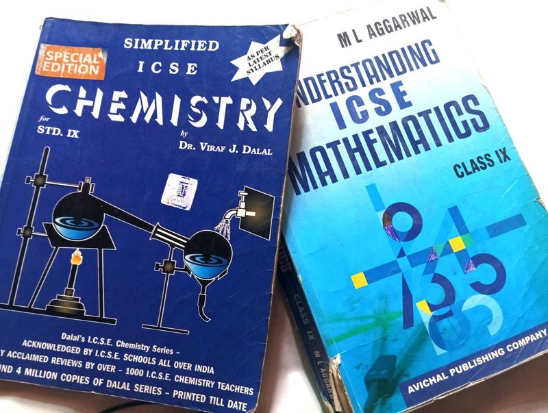 ICSE Chemistry &amp; Maths Books for Class IX