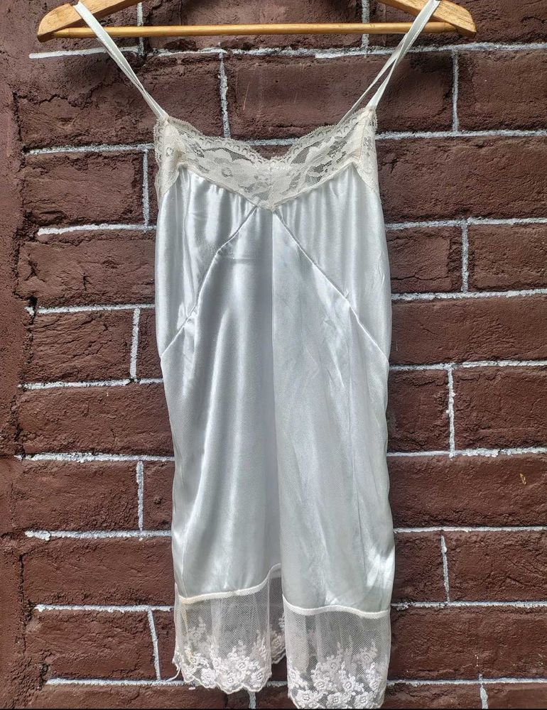 Vintage Lace Trim Slip Dress