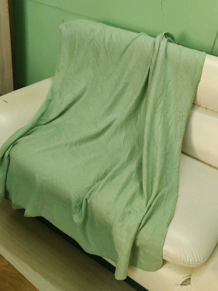 Soft Sage Green Throw Blanket