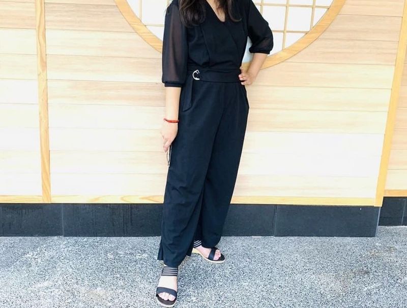 Black Wrap Jumpsuit