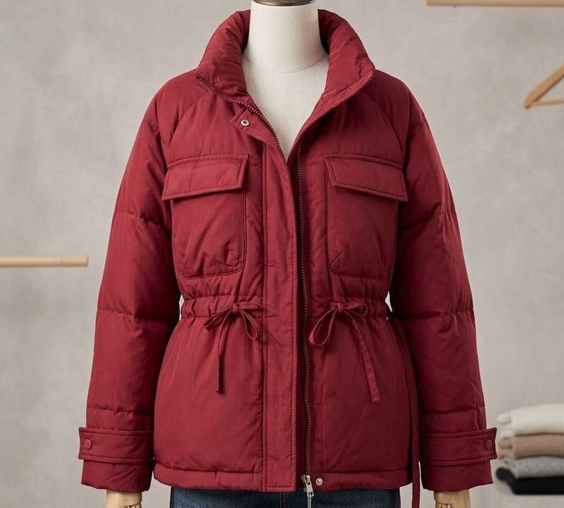 Maroon Puffer Jacket