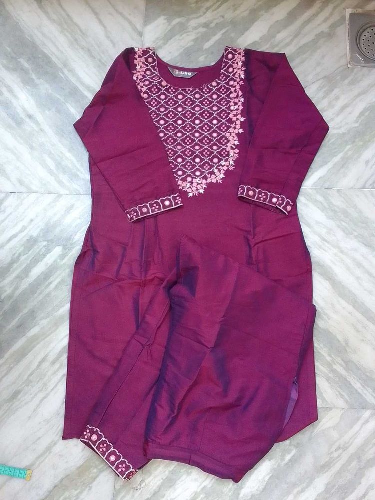 Elegant Embroidered Kurta Set