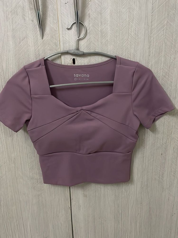 Purple Activewear Crop Top