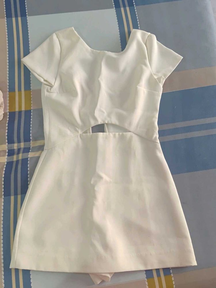 white mini one piece