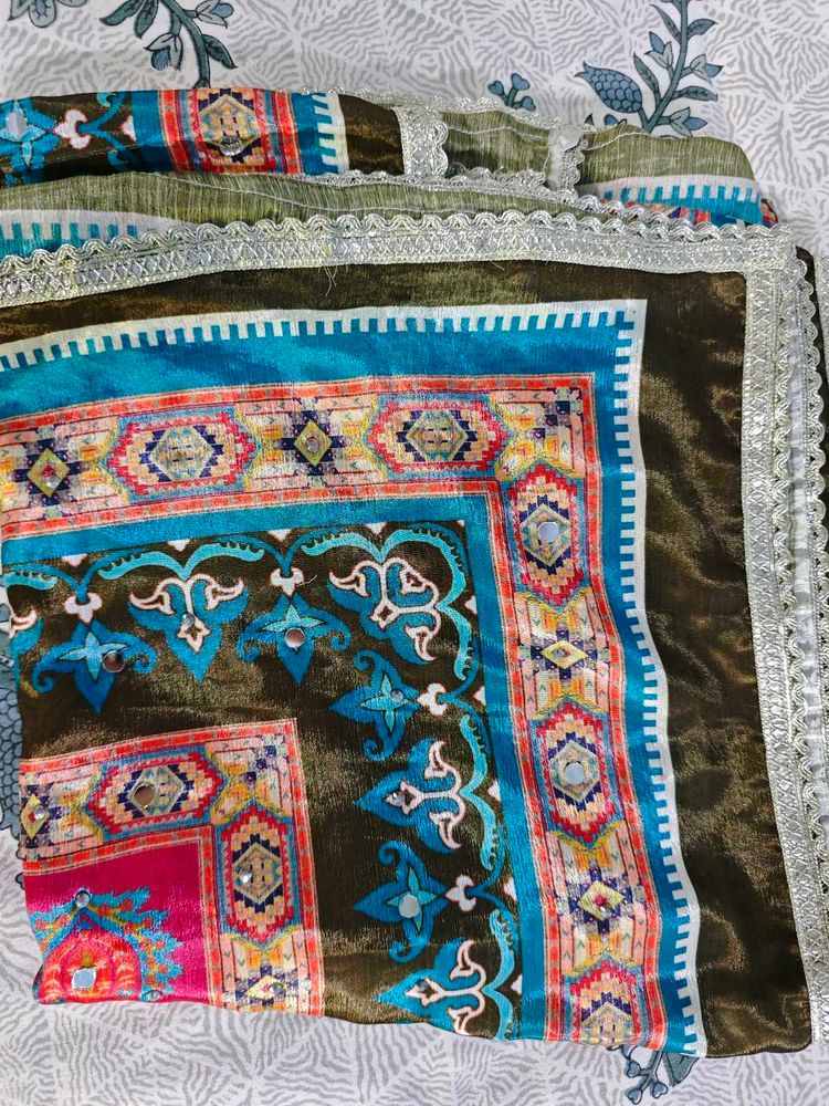 Embroidered Silk Blend dupatta