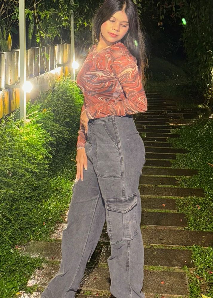 Stylish Grey Cargo Pants