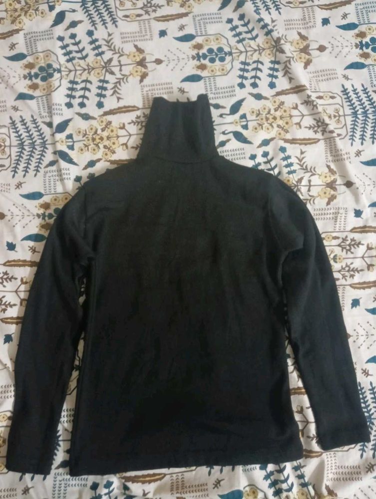 Cozy Black Turtleneck Top