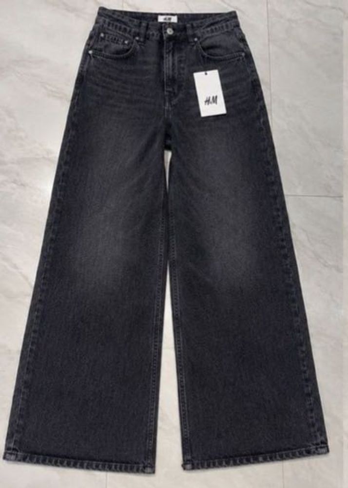 New h&amp;M wide leg jeans [with tag]