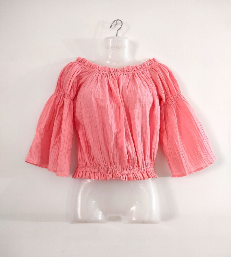 Pink Off Shoulder Tops (Women's)