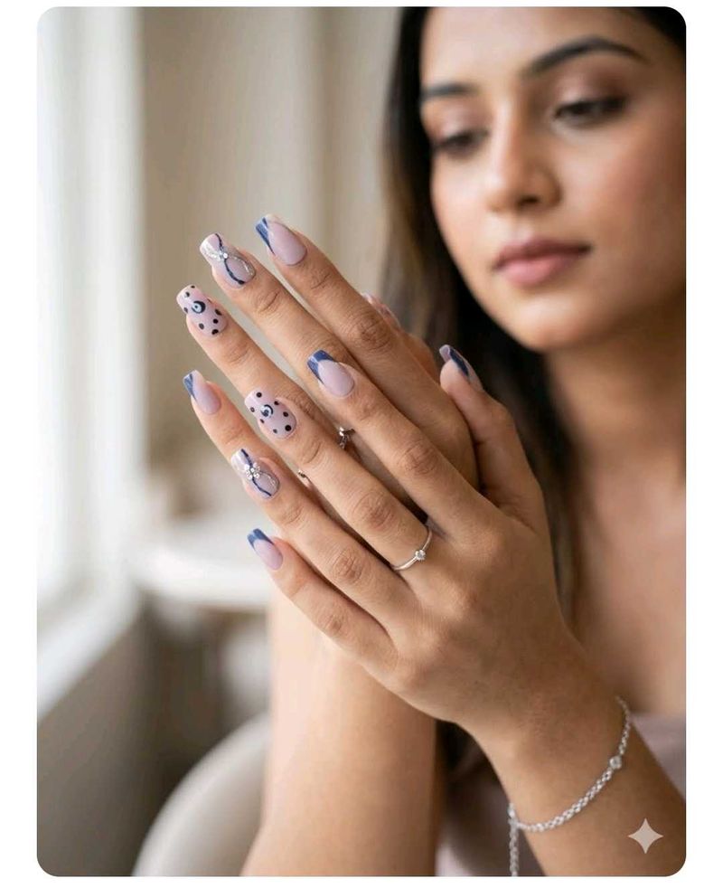 Designer French Tip Press-On Nails