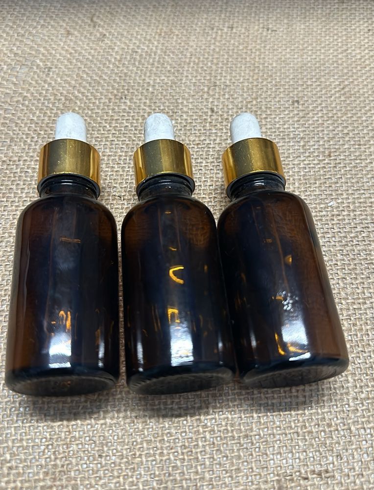 Set Of 3 Unused Empty Dropper Bottles