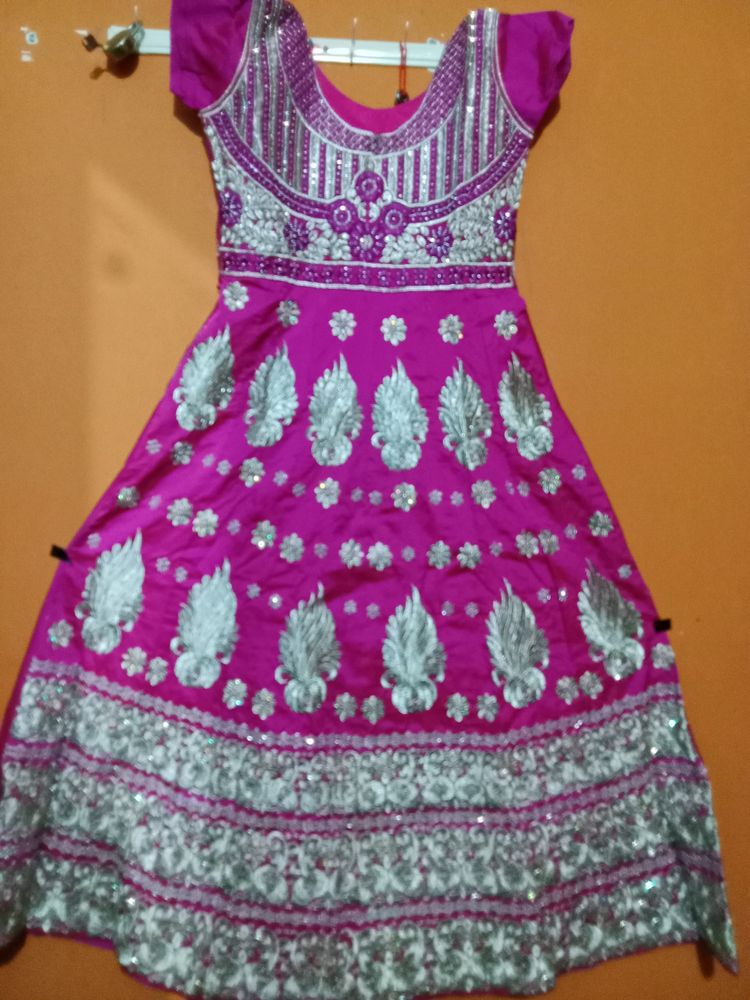 Pink Embellished Anarkali Dress