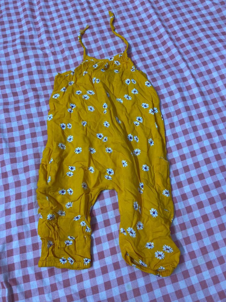 Cute Yellow Floral Jumpsuit