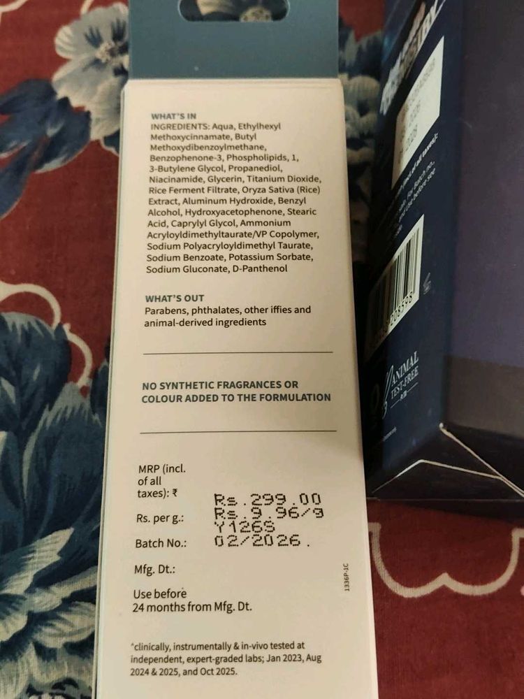 Plum Rice Water &amp; Niacinamide Sunscreen