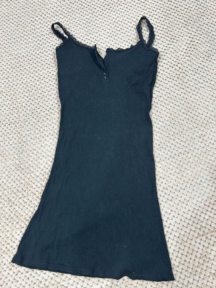Comfortable Black Lace Trim Cami