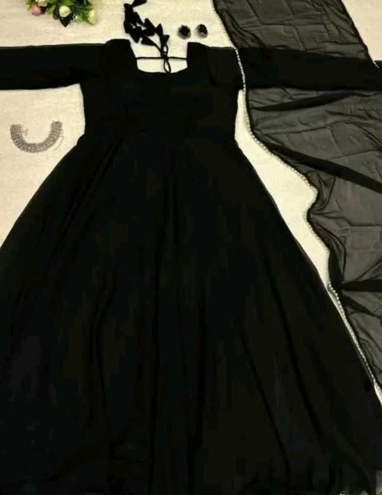 Elegant Black Anarkali Suit Set
