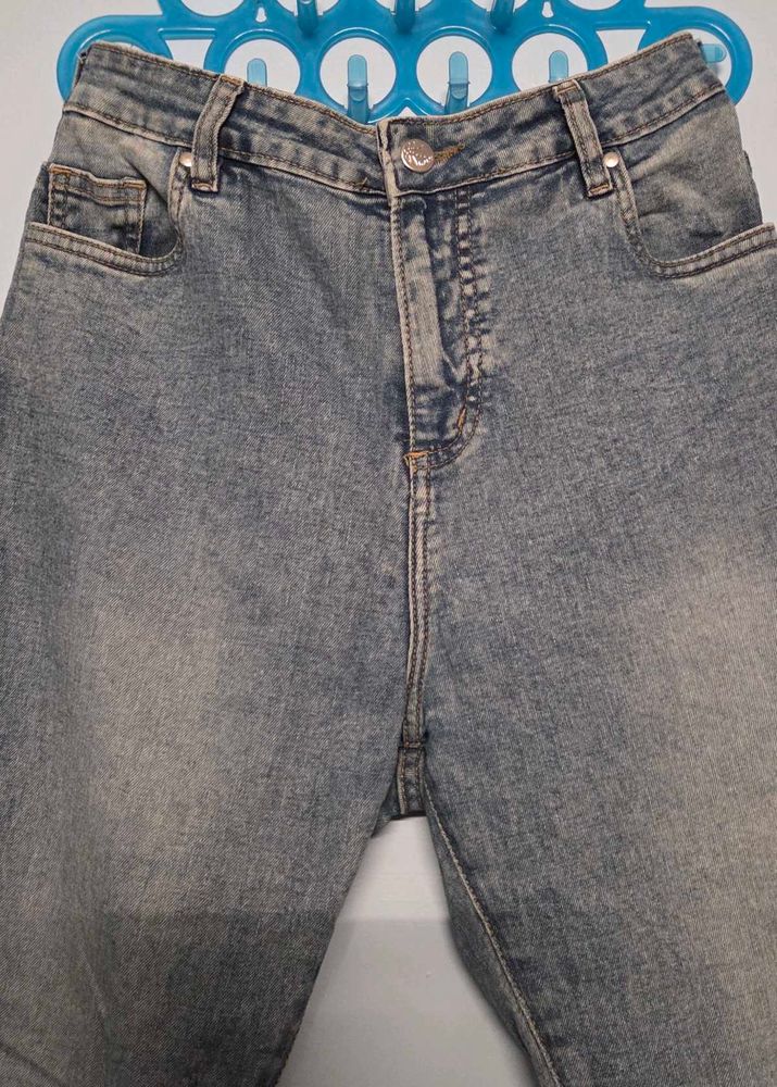 Womens Light Wash Denim Jeans