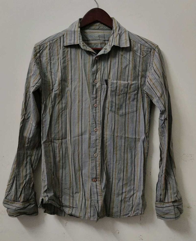 Striped Long Sleeve Button-Up Shirt