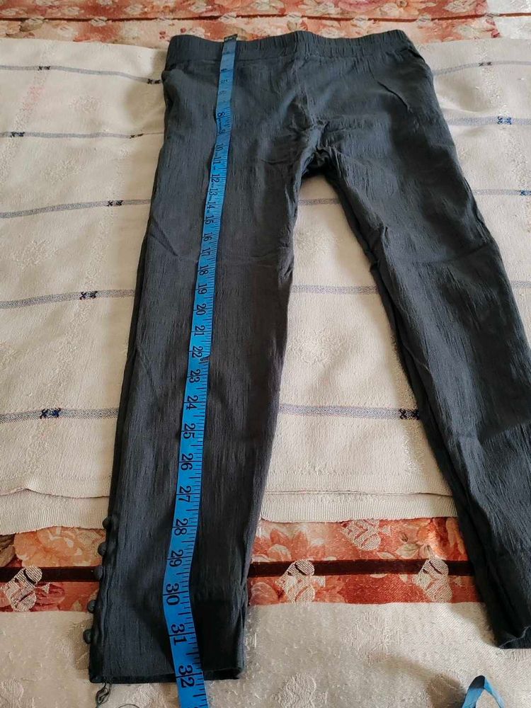 Chic Grey Linen Blend Pants