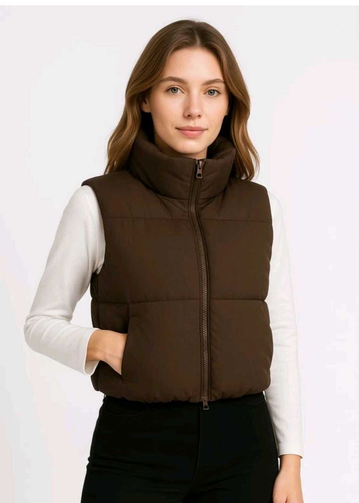 Brown Puffer Vest