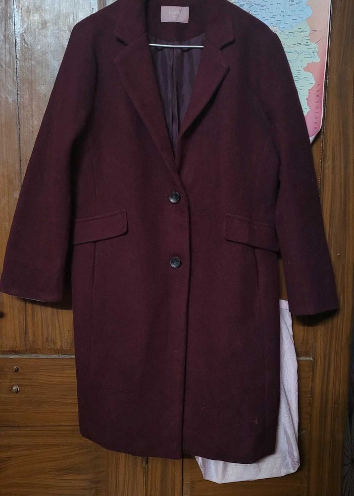 Burgundy Trench Coat