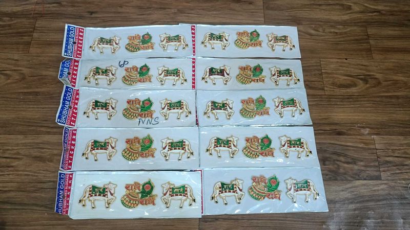 Shubham Gold Stickers - Cow &amp; Divine Art