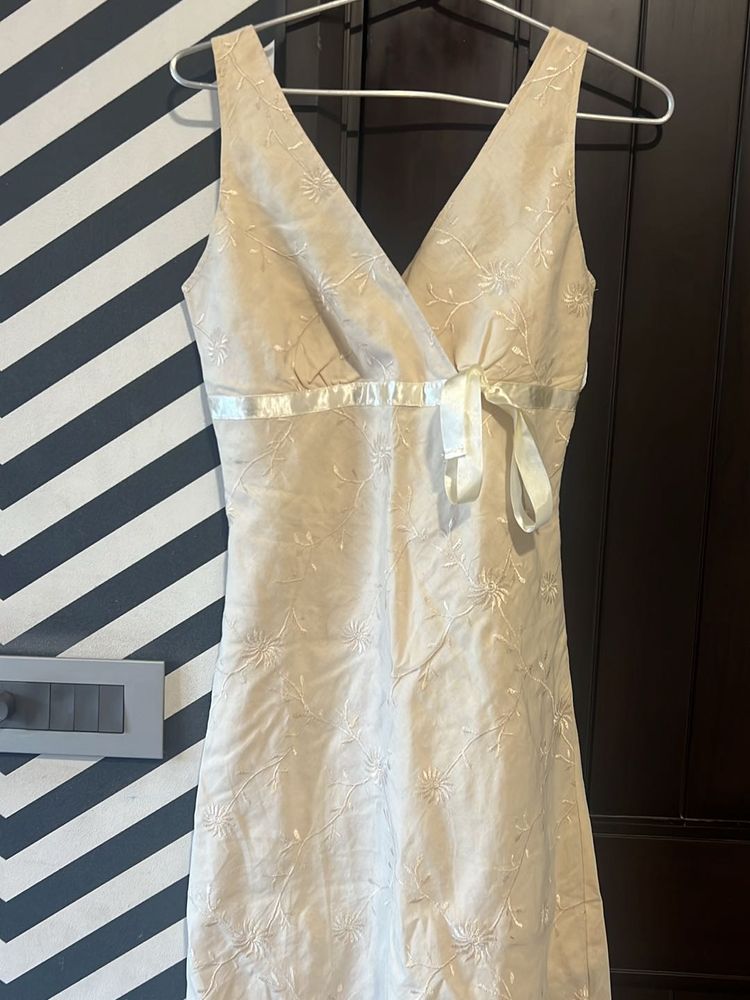sale! Floral Embroidered Wrap Dress