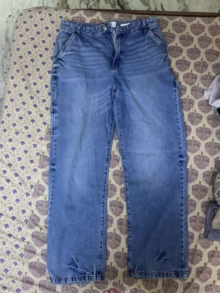Blue Wash Relaxed Fit Jeans