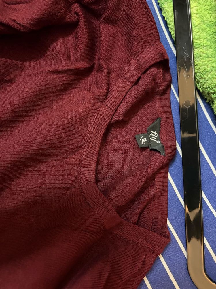 Maroon Knit Top