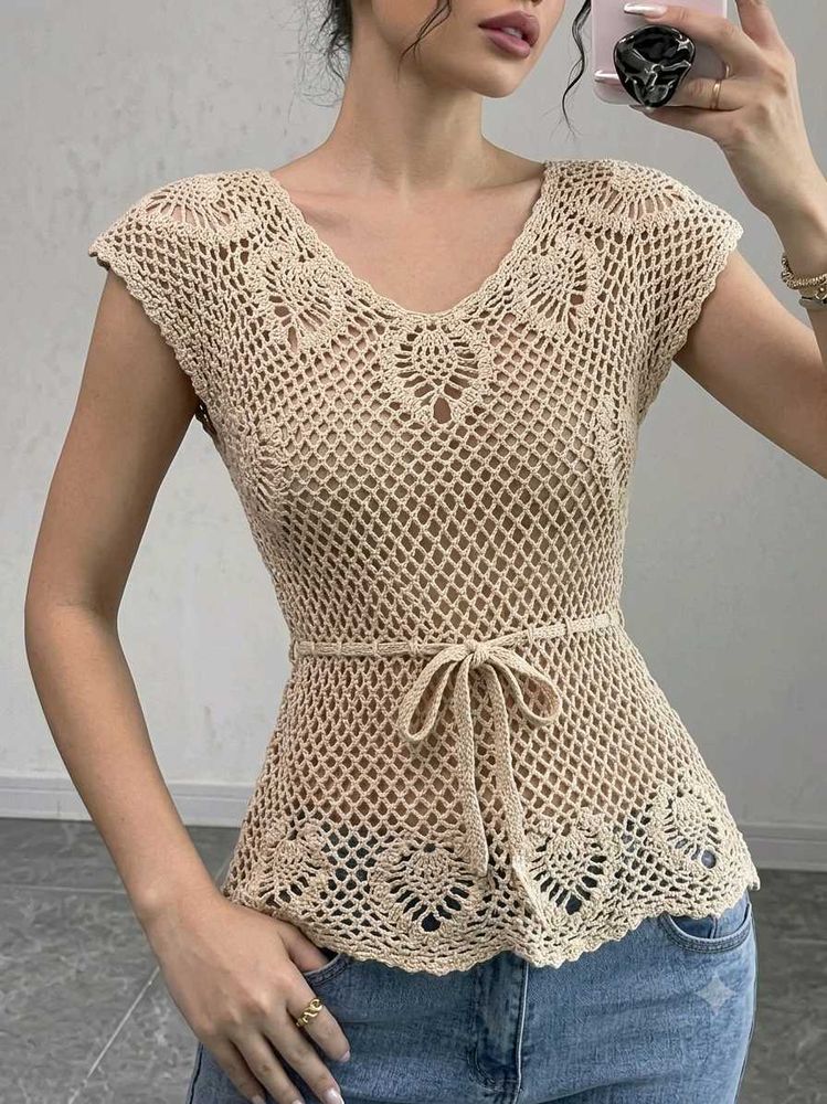 Boho Crochet Beach Cover-Up